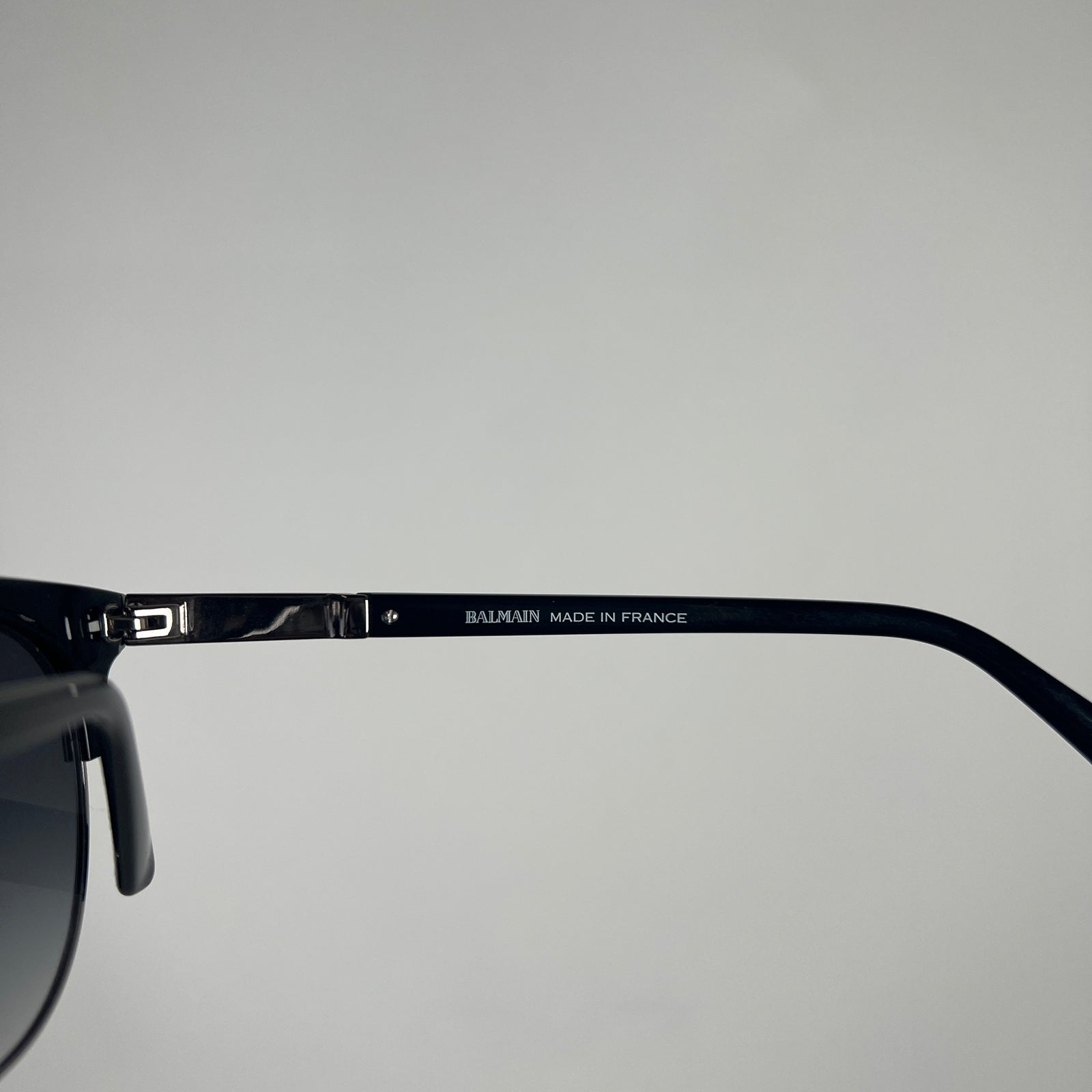 Balmain BL2533 Round Black Brow Bar Sunglasses