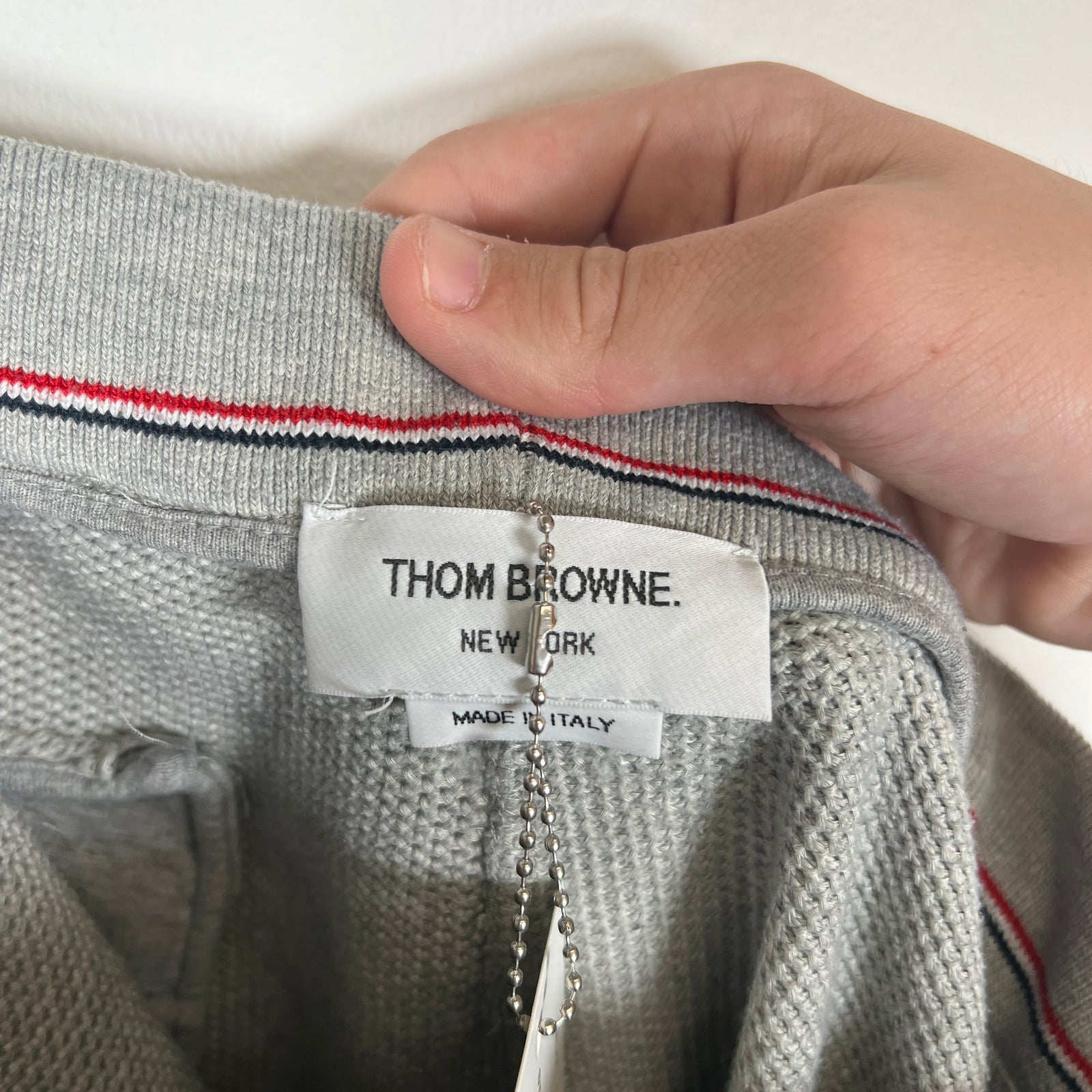 Thom Browne Grey Stripe Shorts Size 4