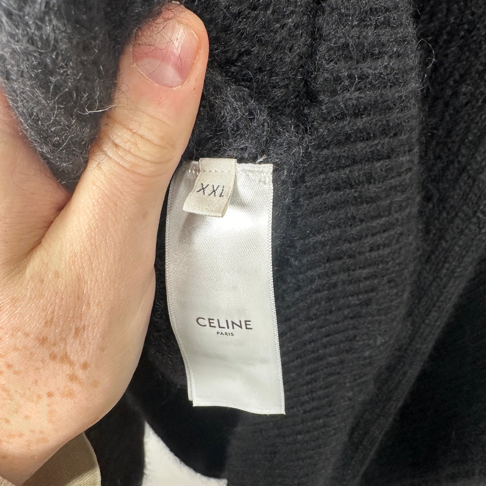 Celine 'American Flag' Mohair Knit Sweater Size XXL