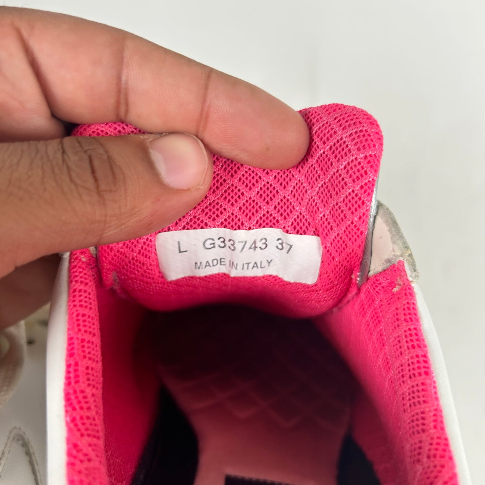 Chanel White/Pink CC Trainers Size 37