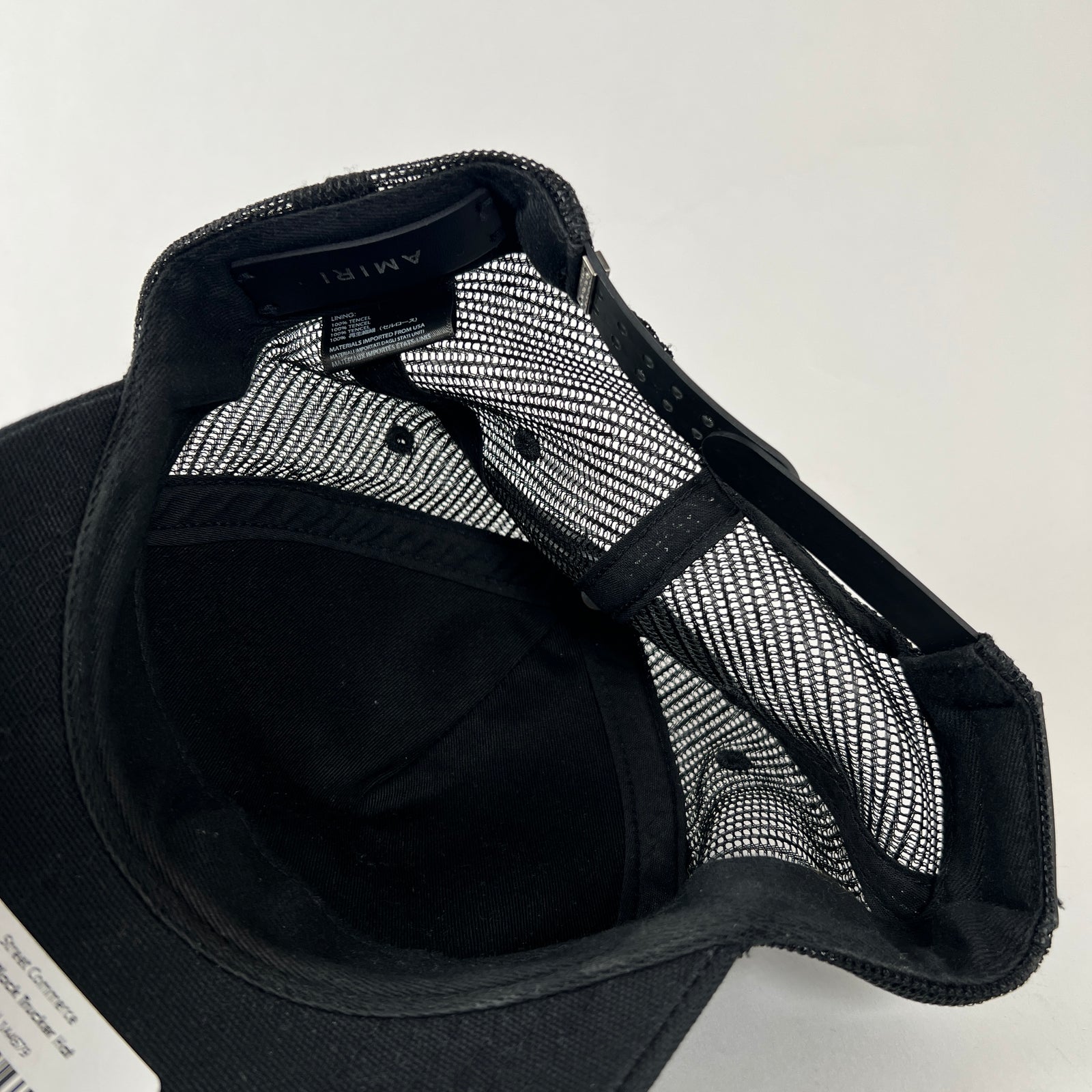 Amiri Black Trucker Hat