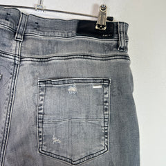 Amiri Grey Military Stencil Jeans Size 33