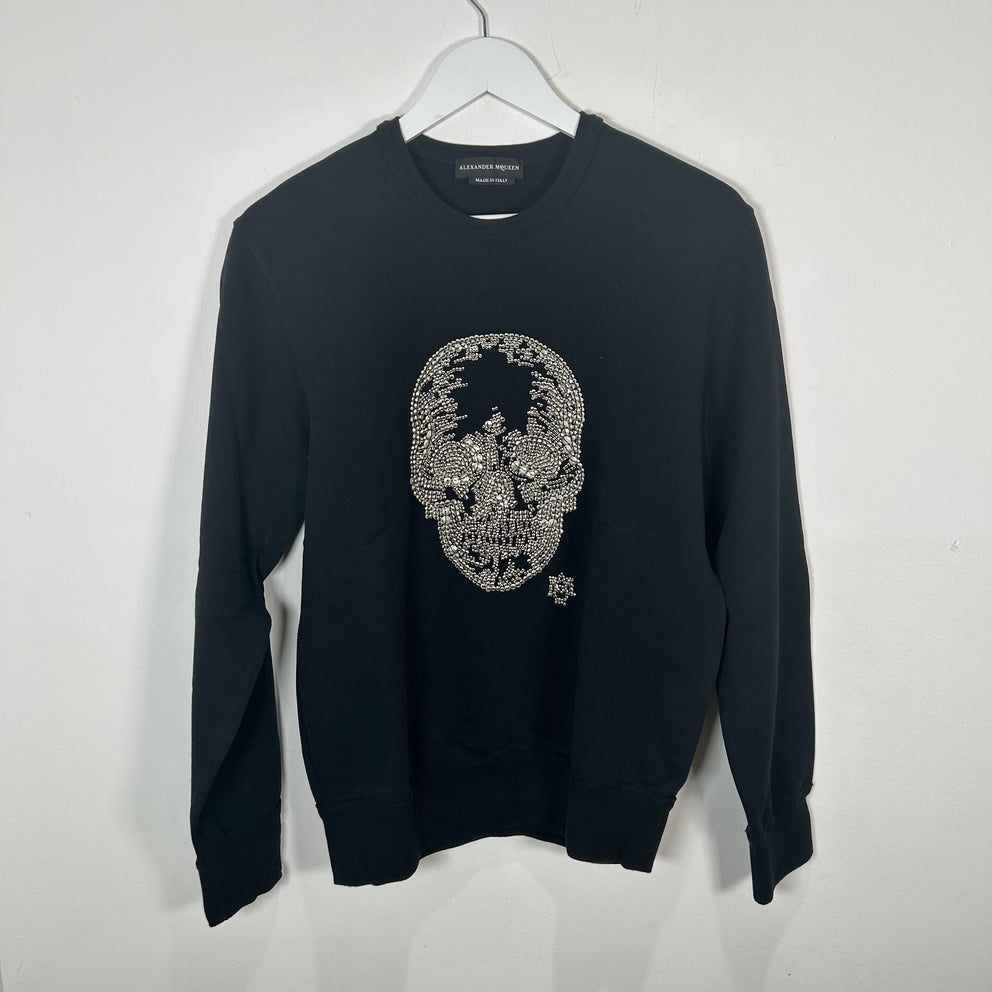 Alexander Mcqueen Sequin Skull Crewneck Size S