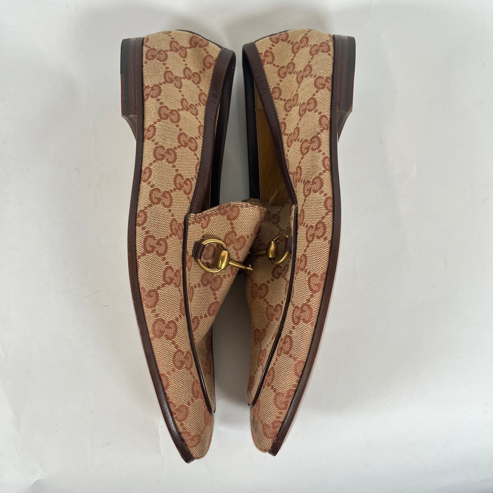 Gucci GG Monogram Horsebit Loafers 10.5