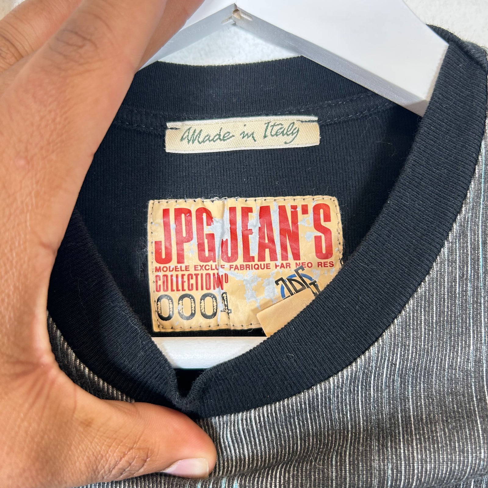Jean Paul Gaultier Jeans Mesh Mohawk Punk Longsleeve Size L