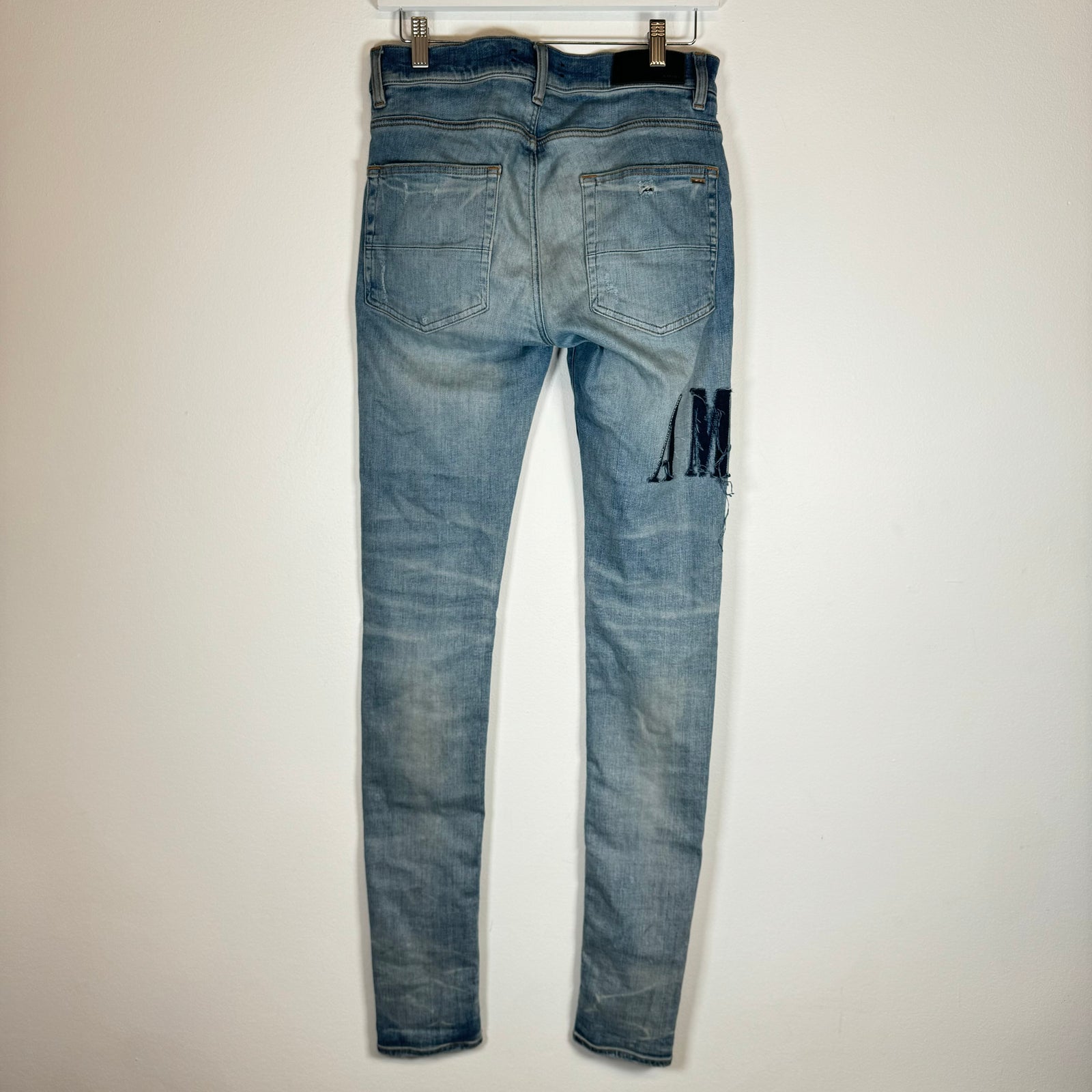 Amiri Denim Logo Applique Thrashed Jeans Size 29