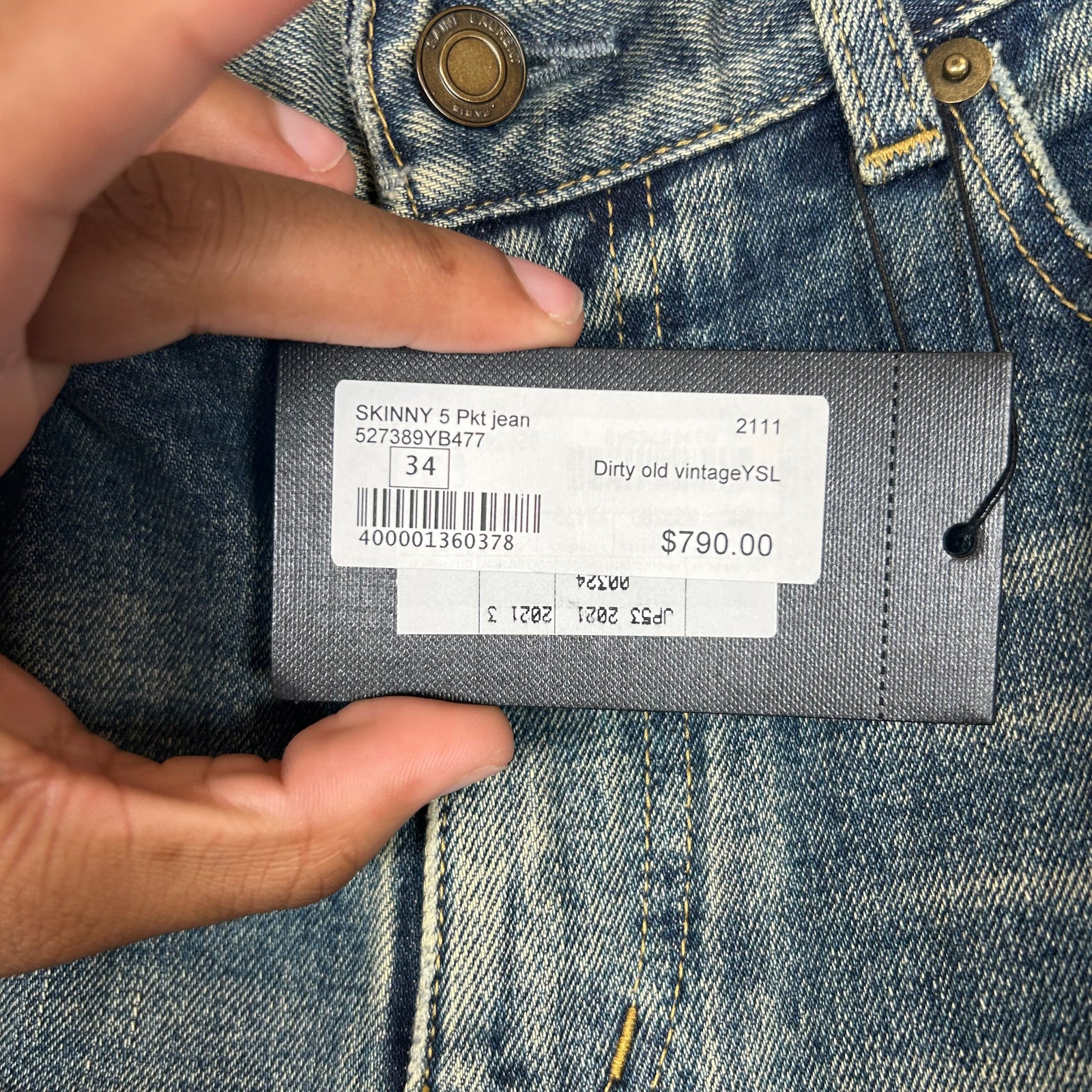 Saint Laurent Lightwash D02 Jeans Size 34