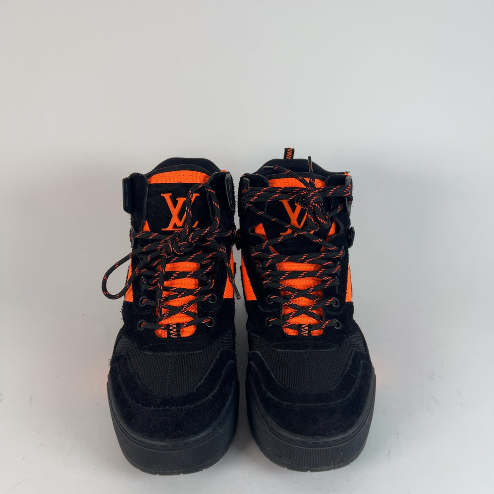 Louis Vuitton Orange/Black Hiking Trainer Boots