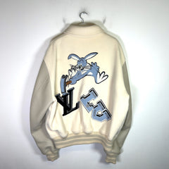 Louis Vuitton FW22 Patched 'Bugs Bunny' Varsity Jacket