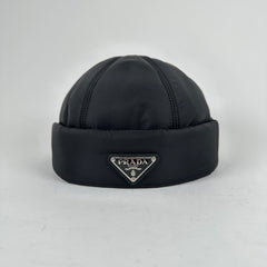 Prada Black Re-Nylon Beanie Size M