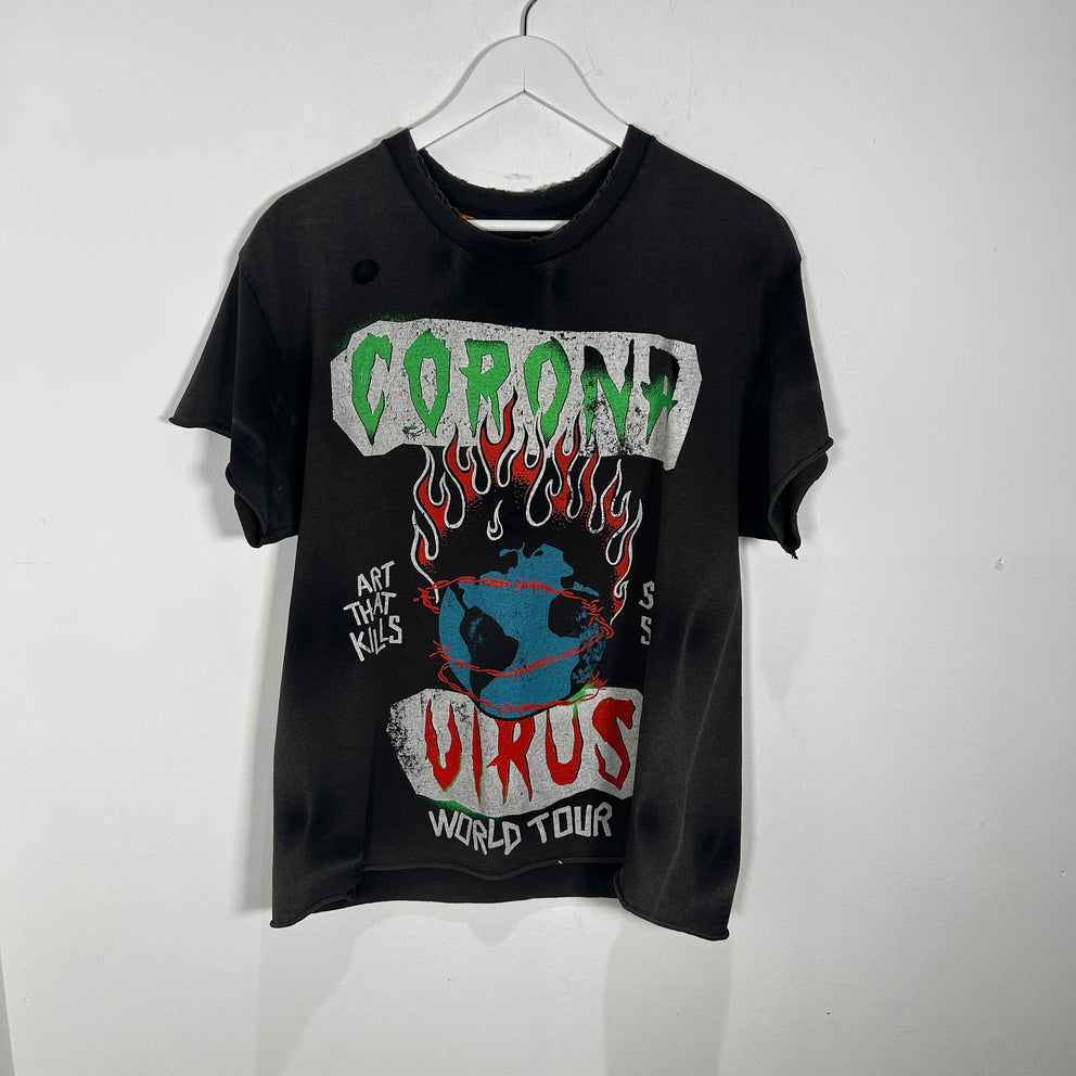 Gallery Dept Vintage Black 'Corona Virus Tour' T-Shirt Size M