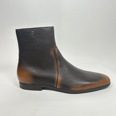 Gucci Brown Leather Gradient Ankle Boot Size GG 11