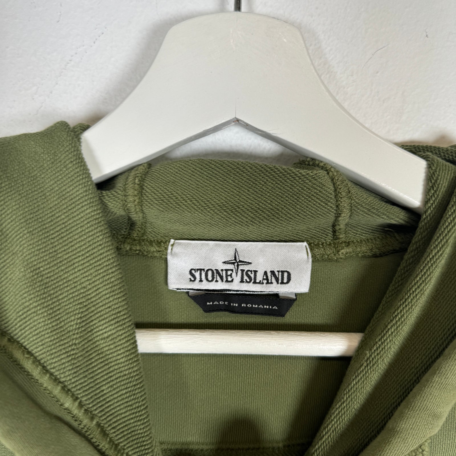 Stone Island Green Patch Hoodie Size M