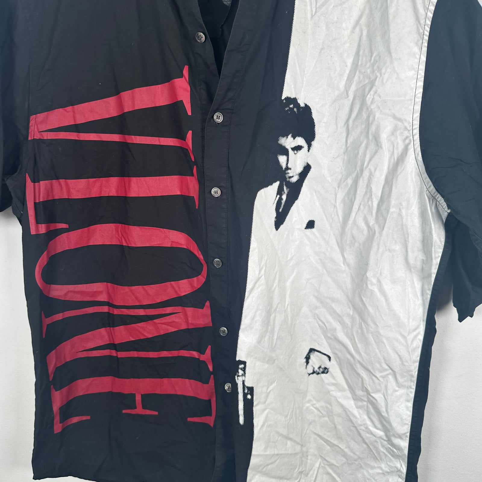 Vlone 'Scarface' Grahpic Button-Up Shirt Size XL