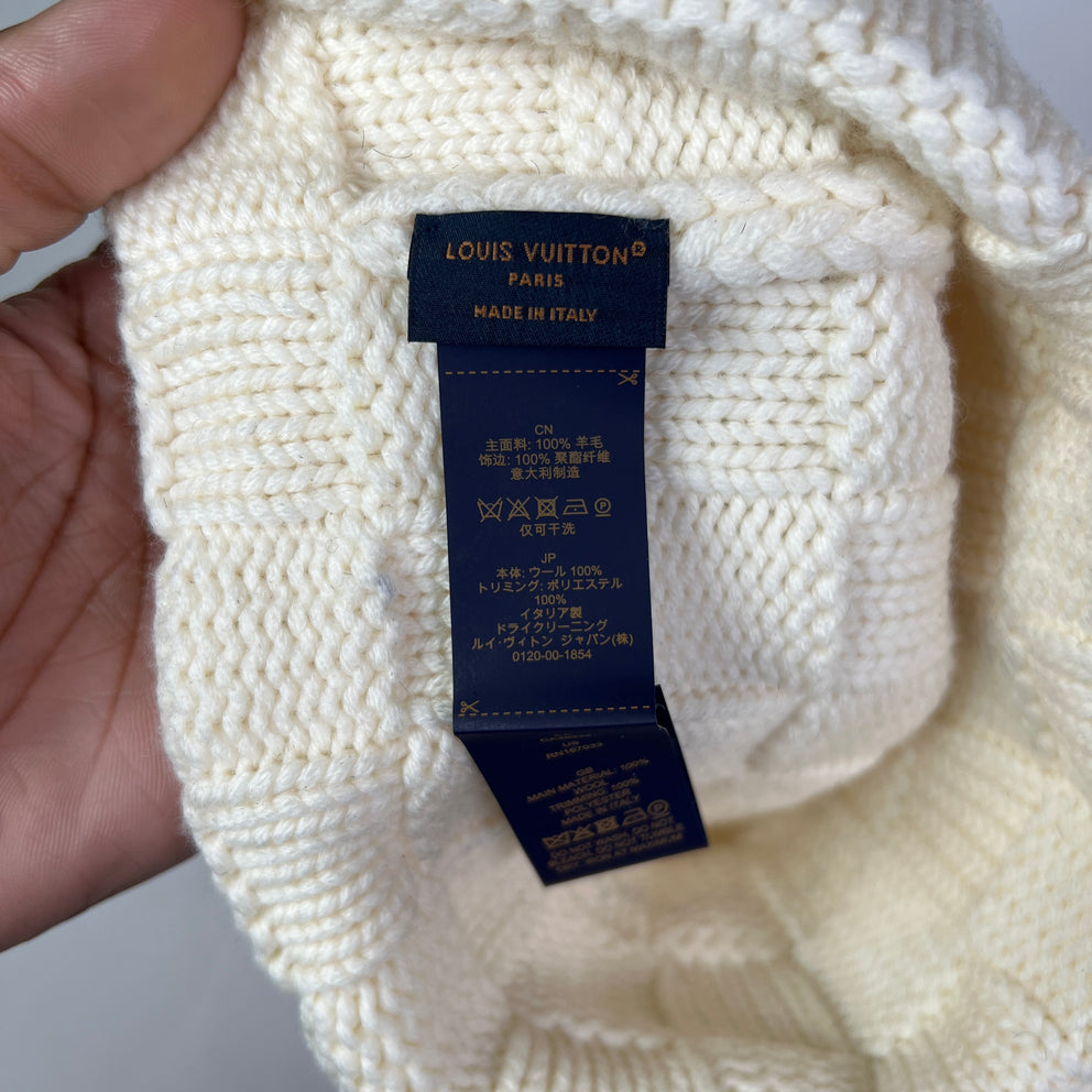Louis Vuitton Wool Damier Snug Beanie