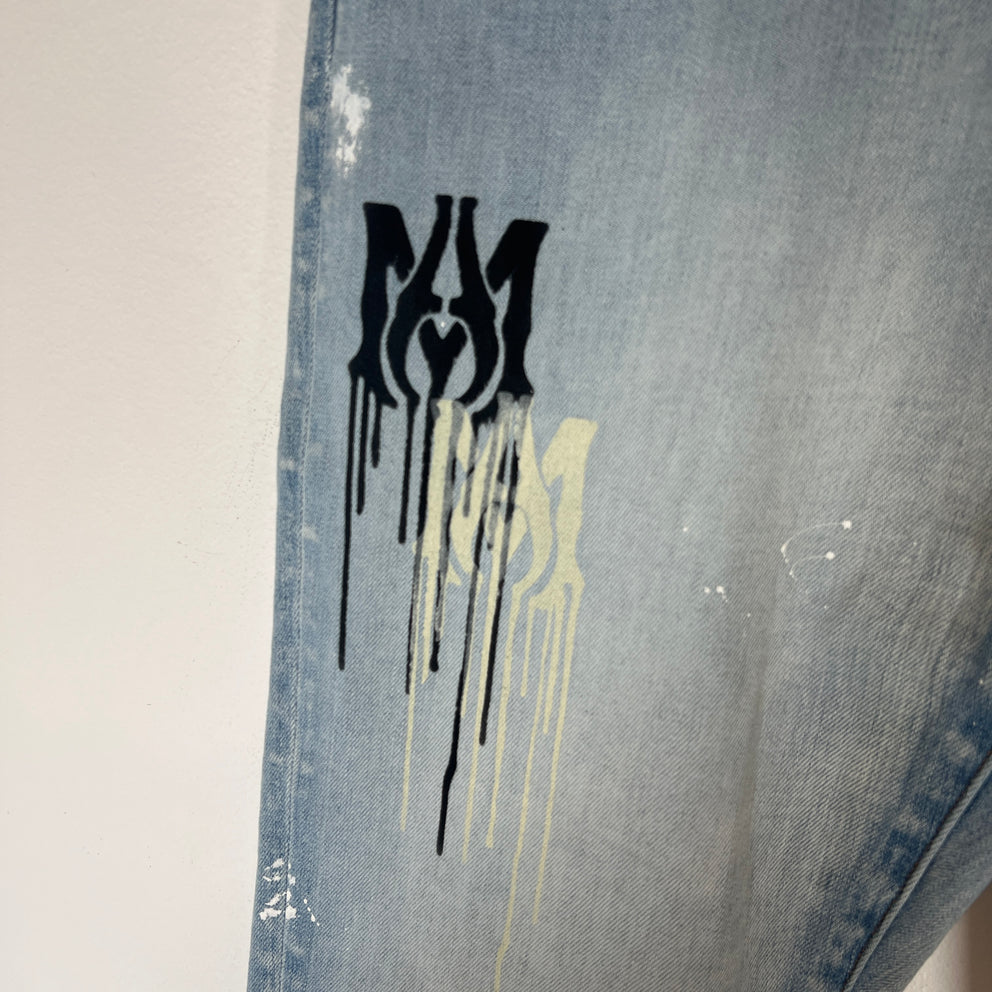 Amiri Lightwash MA Stencil Jeans Size 36