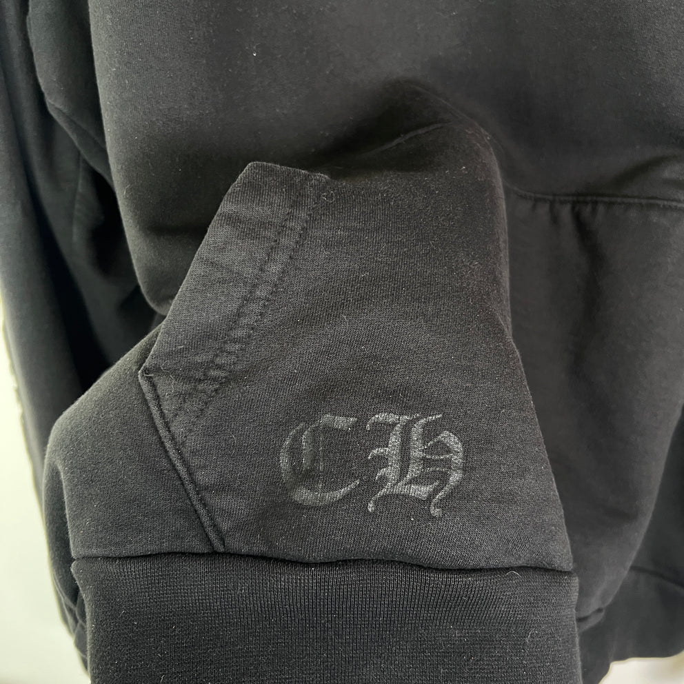 Chrome Hearts Black Vertical Logo Hoodie Size L