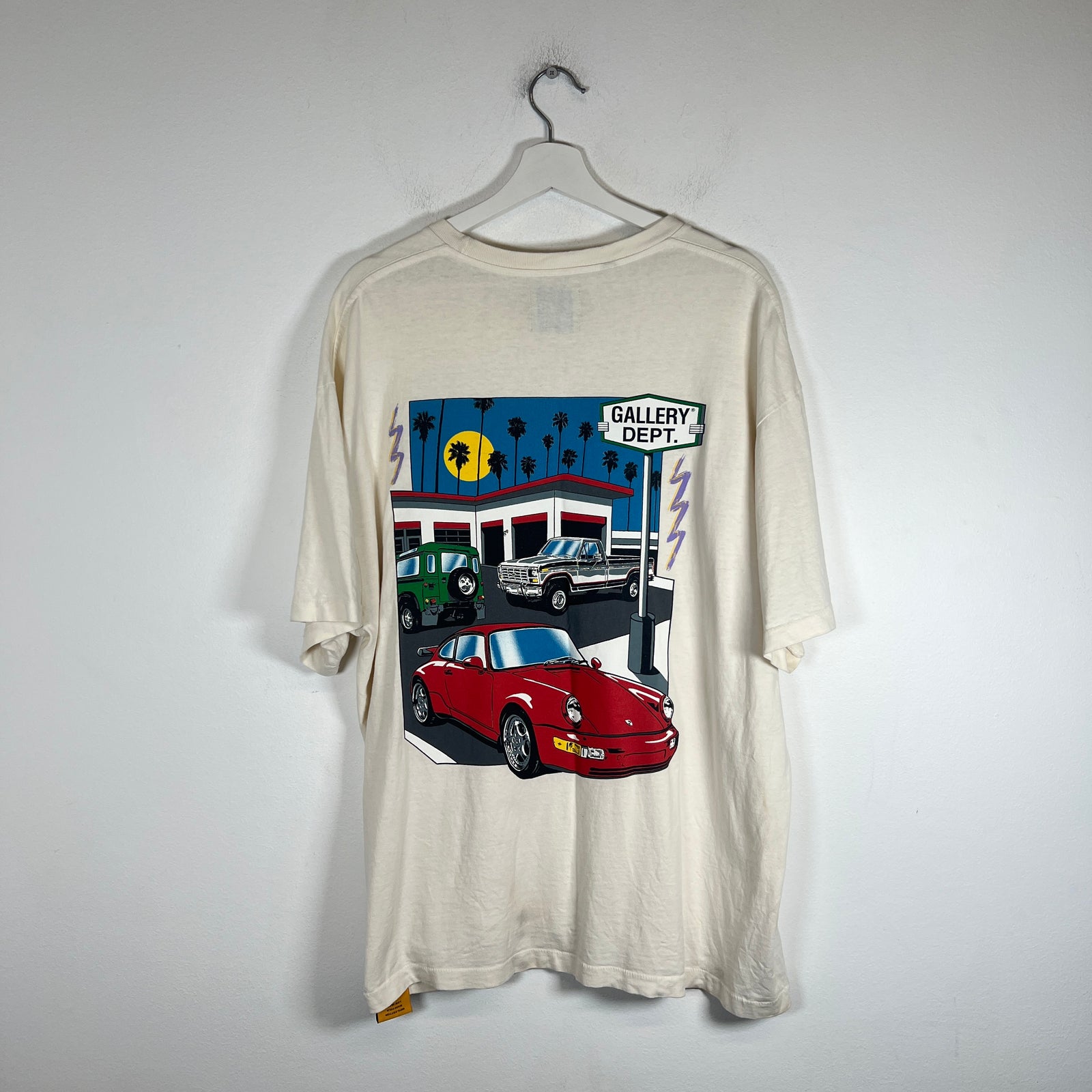 Gallery Dept White Porsche T-Shirt Size XL