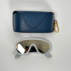Loewe Wave Anagram Mask Silver Glitter Sunglasses