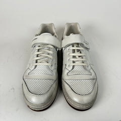 Saint Laurent White SL24 Distressed Low-Top Sneaker Size 45