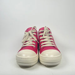 Rick Owens Pink Leather Low Top Ramones Size 36