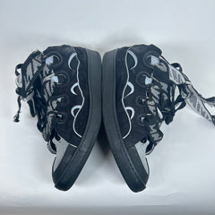 Lanvin Black Reflective Curb Sneaker Size 44