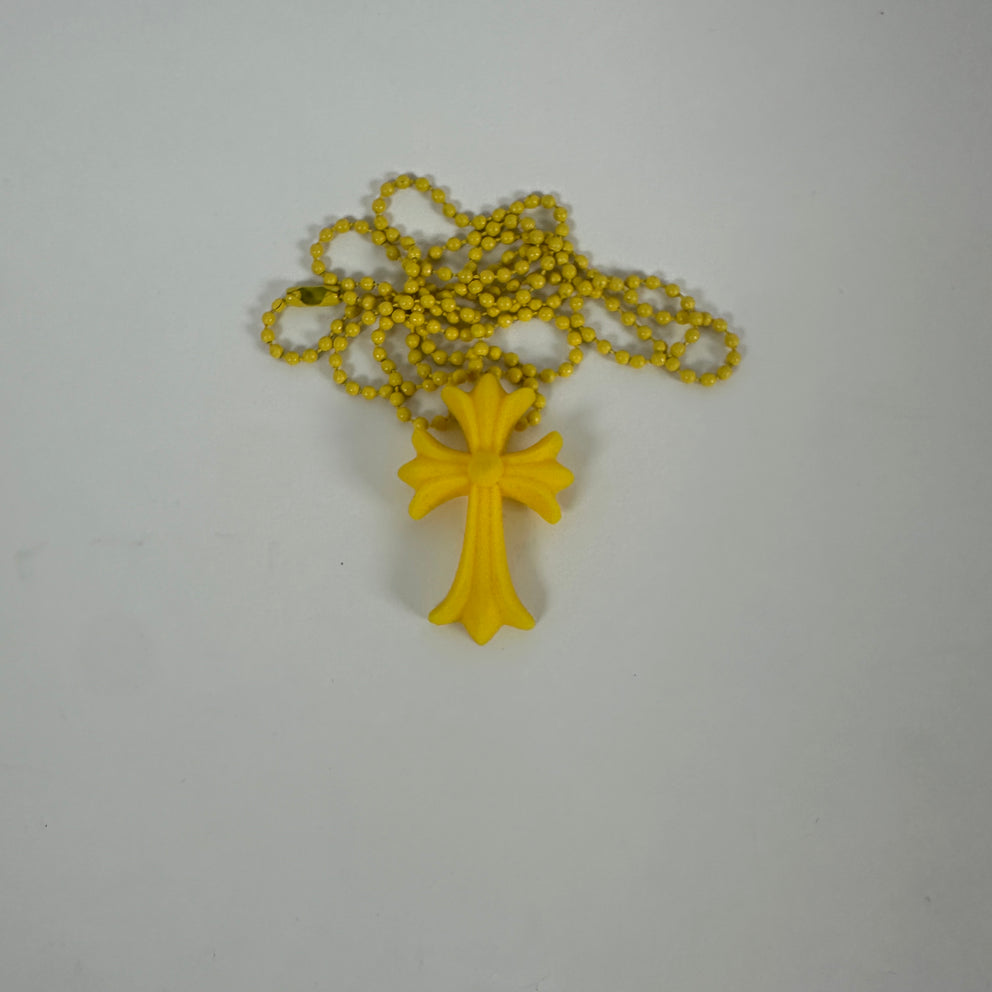 Chrome Hearts Yellow Silicone Cross Necklace
