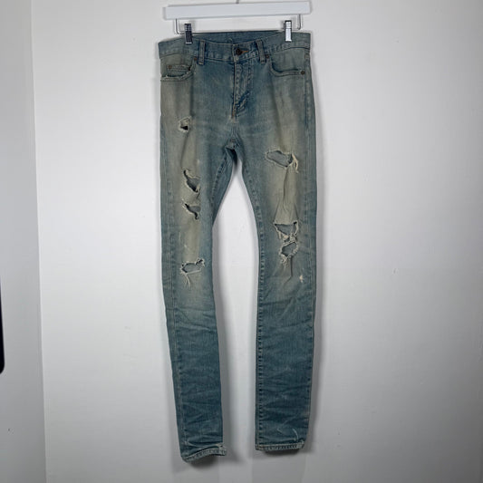 Saint Laurent Jeans Lightwash Distressed D02 Size 27