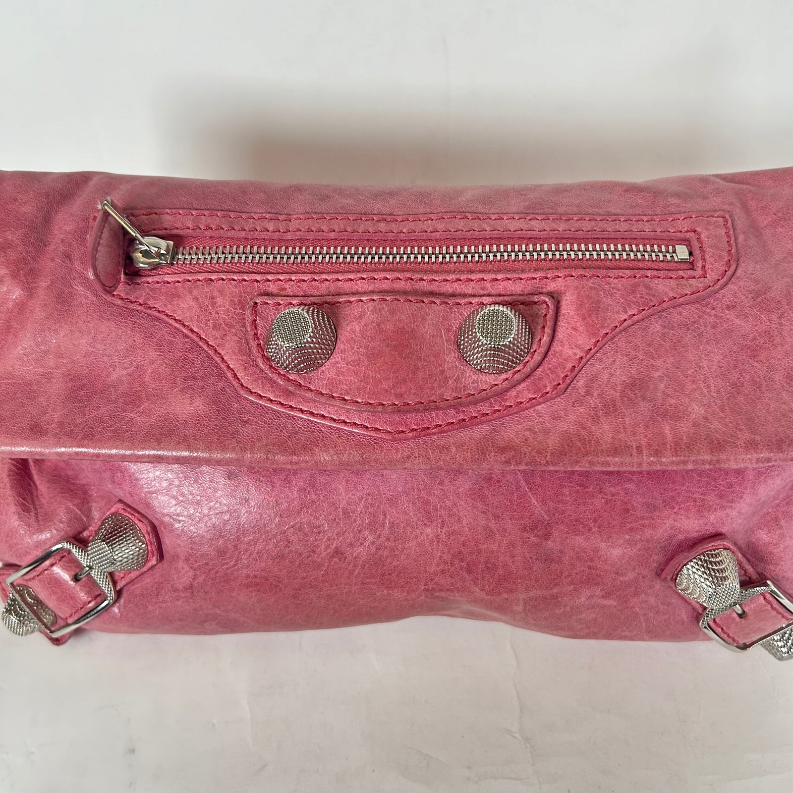 Balenciaga Pink Lambskin Giant Envelope Clutch