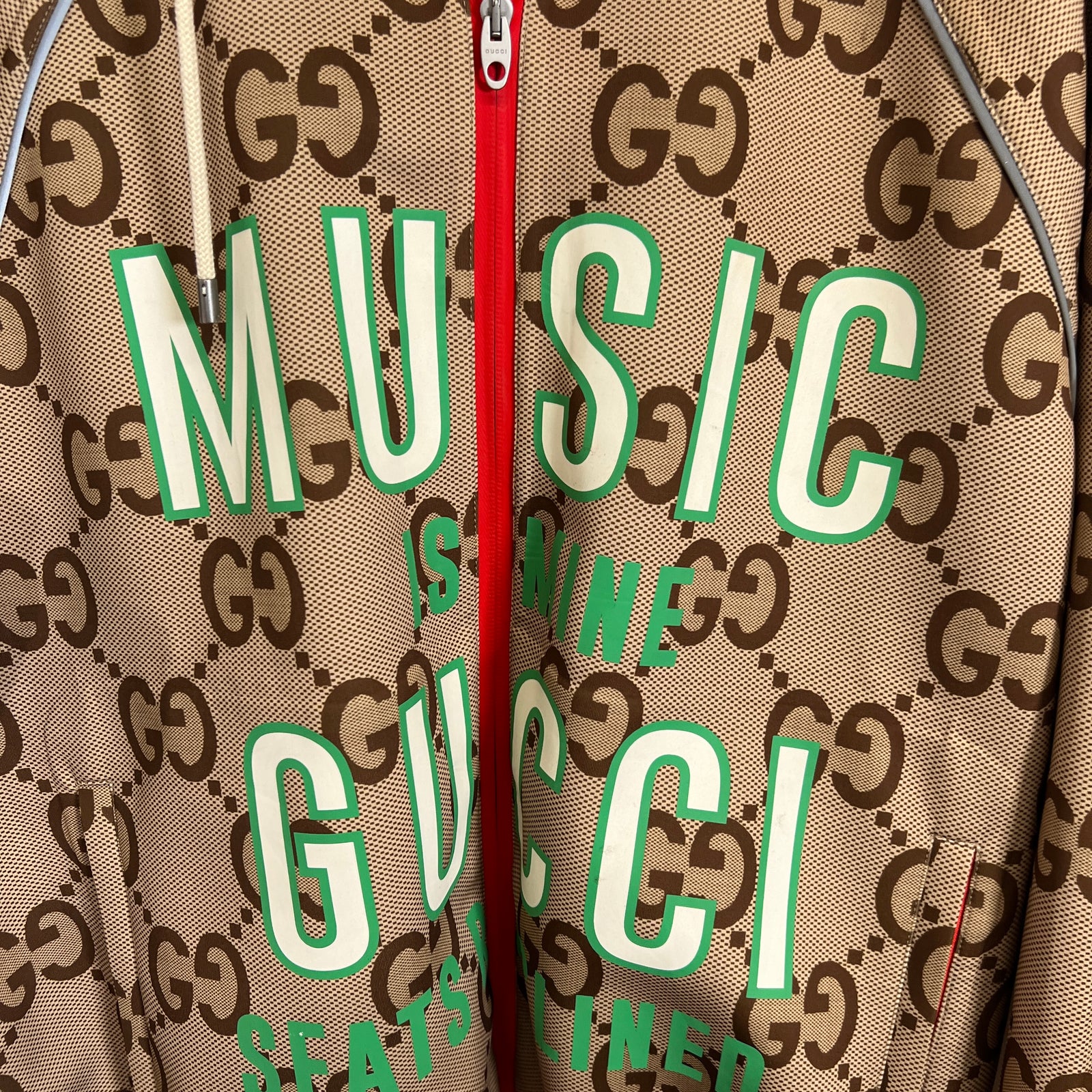Gucci 100 GG Neoprene Graphic Jacket Size L