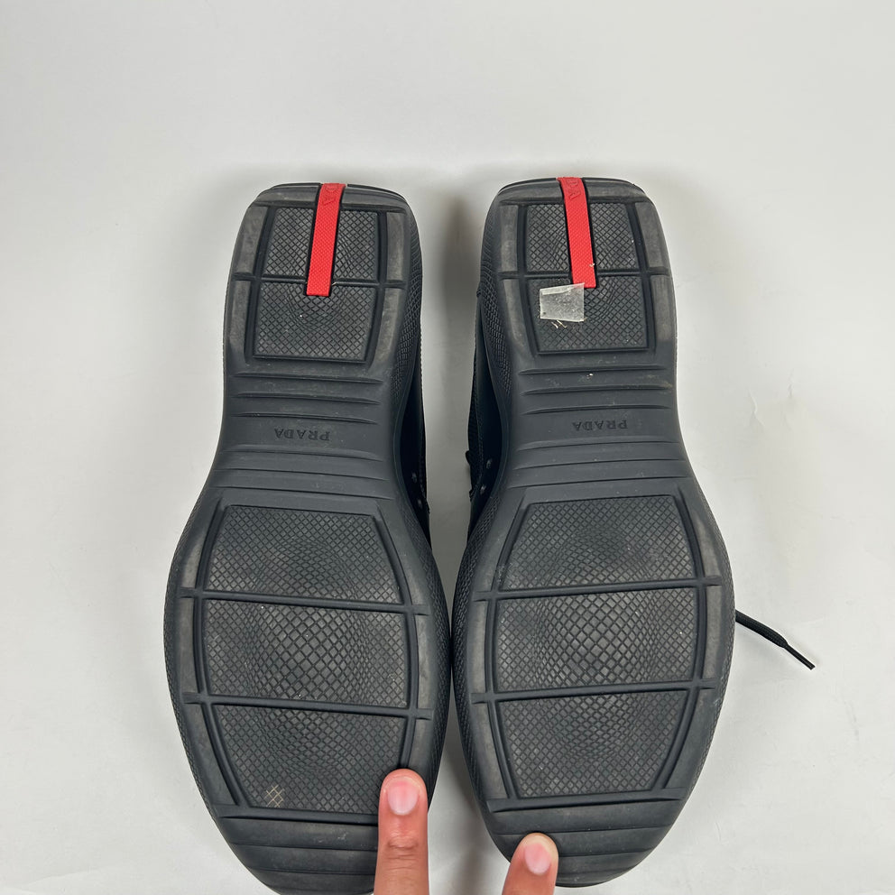 Prada Black Cup Low Sneakers Size 11