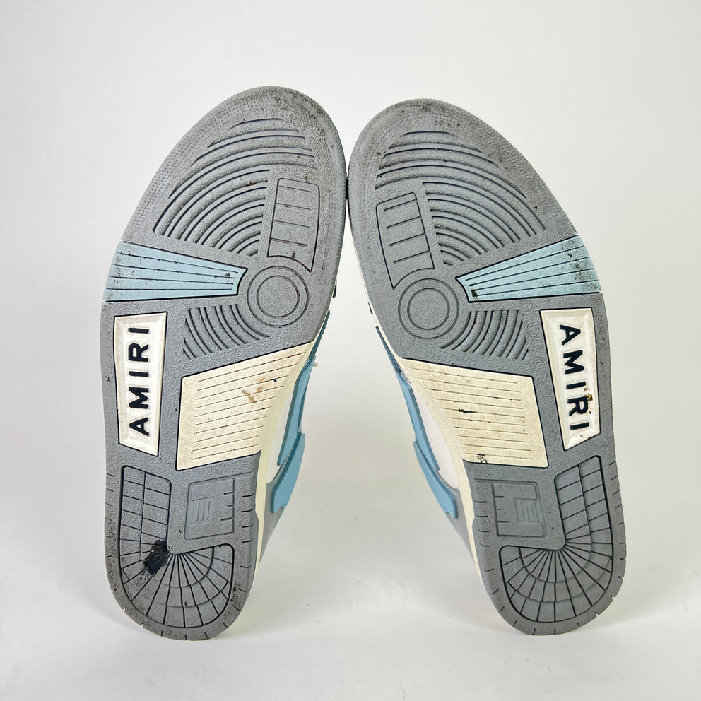 Amiri Blue/Grey Varsity Skel Low-Top Sneakers