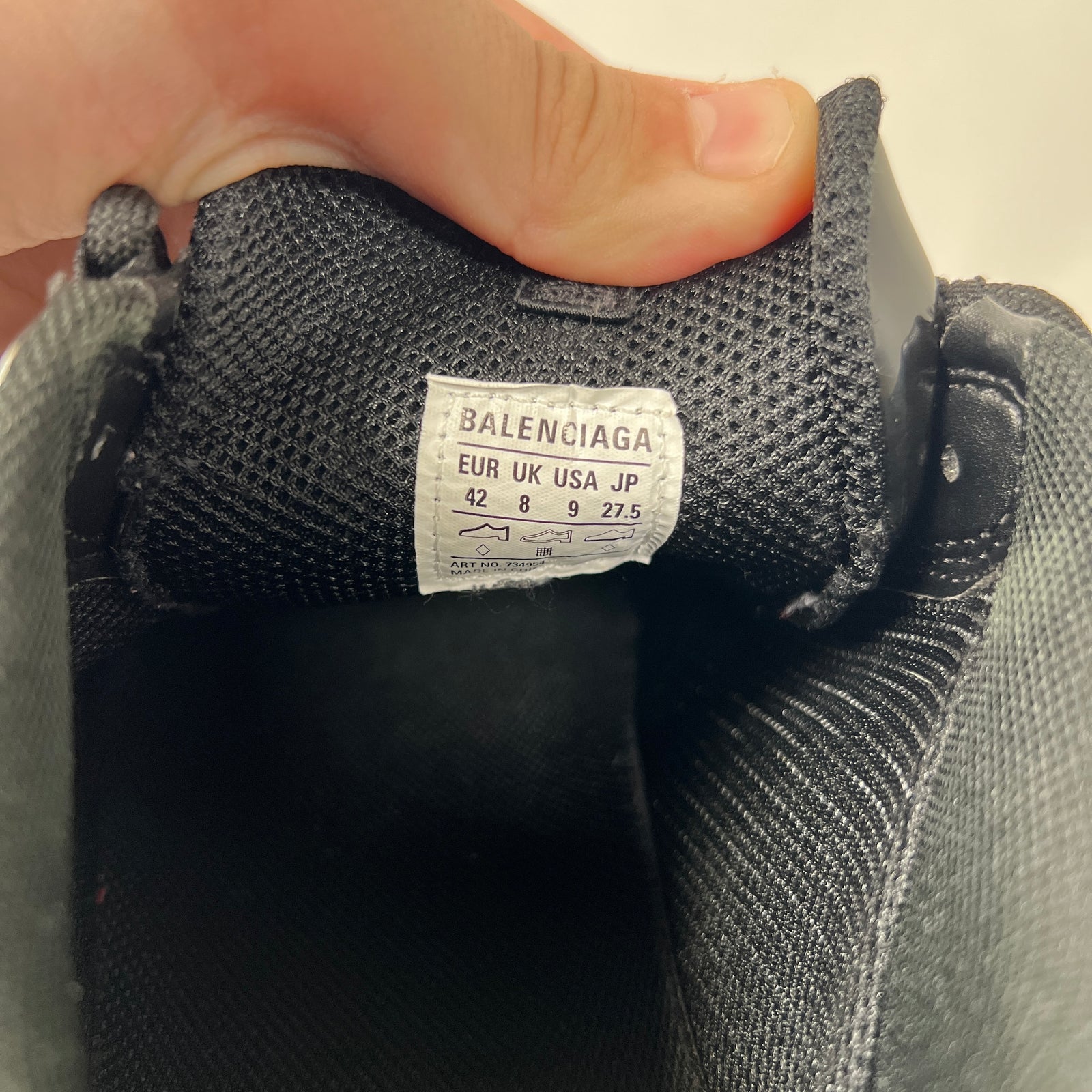 Balenciaga Triple S Patten Black Size 9