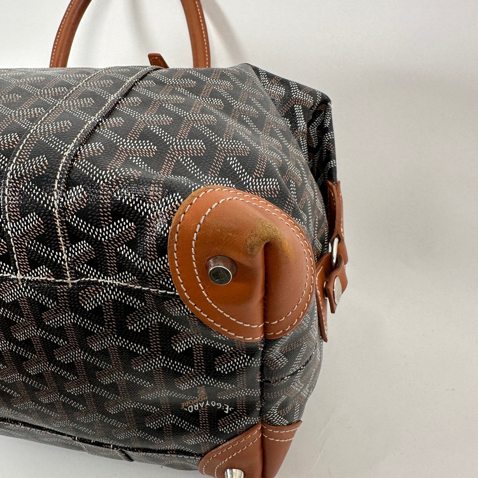 Goyard Black & Tan Goyardine Boeing 30