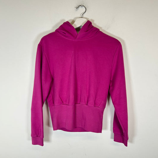 Balenciaga Purple Sporty B Cropped Hoodie Size L