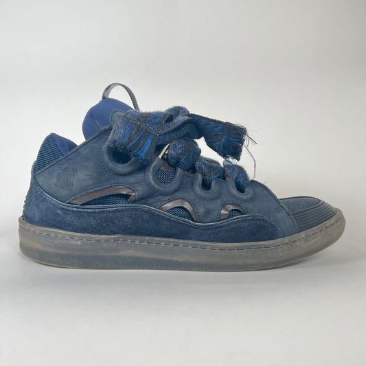 Lanvin Navy Curb Sneakers Size 45