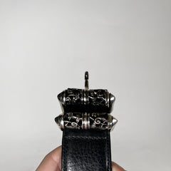 Chrome Hearts Black Double Roller Belt Size 34