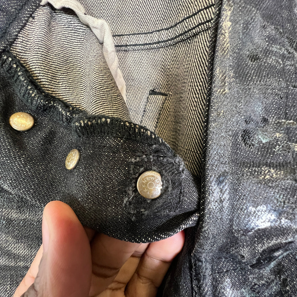 Dior Homme AW03 Black Luster Waxed Denim Jeans