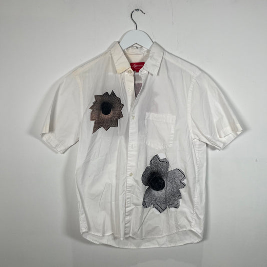 Supreme x Nate Lowman White Button-Up Shirt Size S