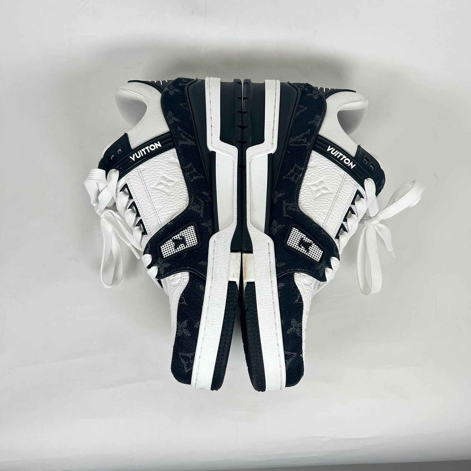 Louis Vuitton Black Monogram Denim Trainer Size LV 9