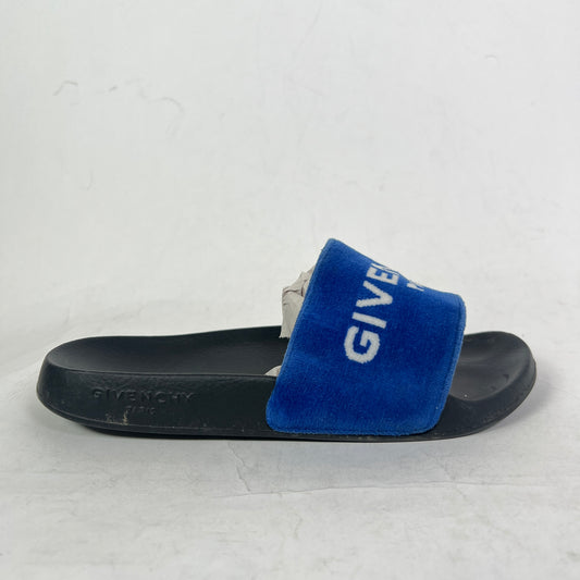 Givenchy Blue Velvet Printed Sandals