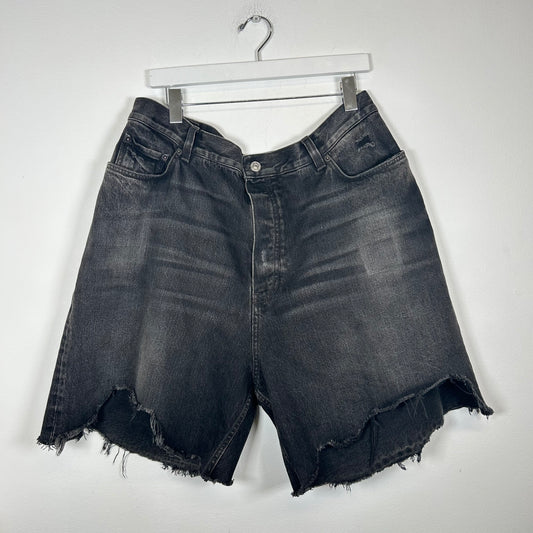 Balenciaga Destroyed Denim Shorts Size L