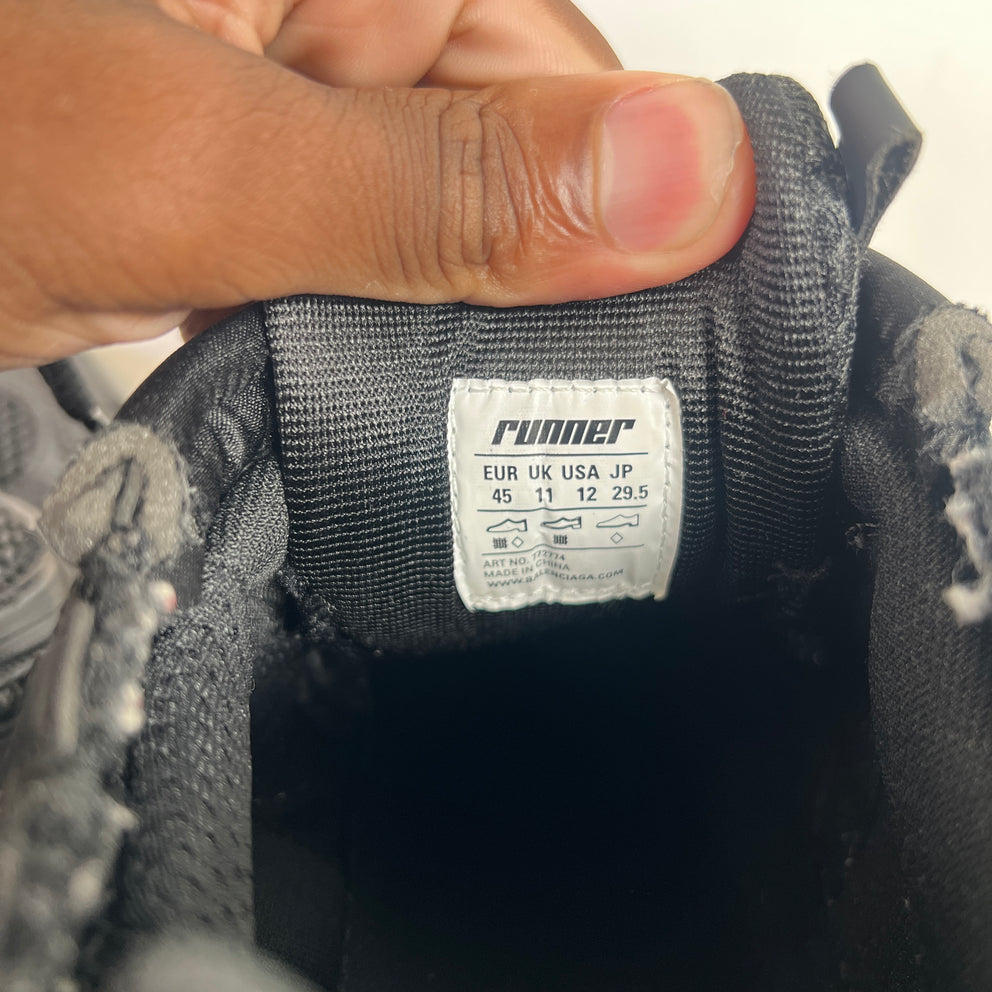 Balenciaga Matte Black Mesh Runners