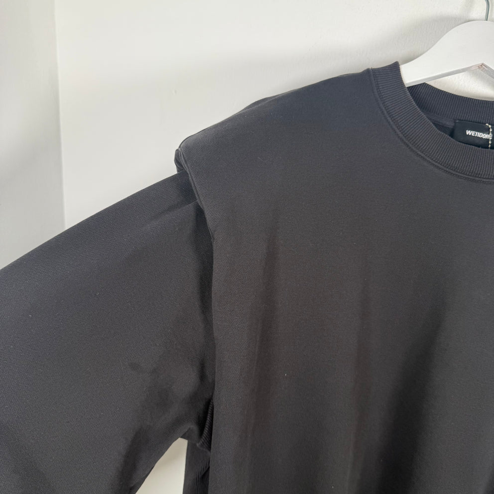 We11done Padded Shoulder Crewneck Size M
