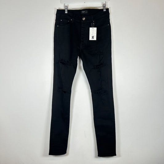 Amiri Black Distressed Thrasher Jeans Size 34