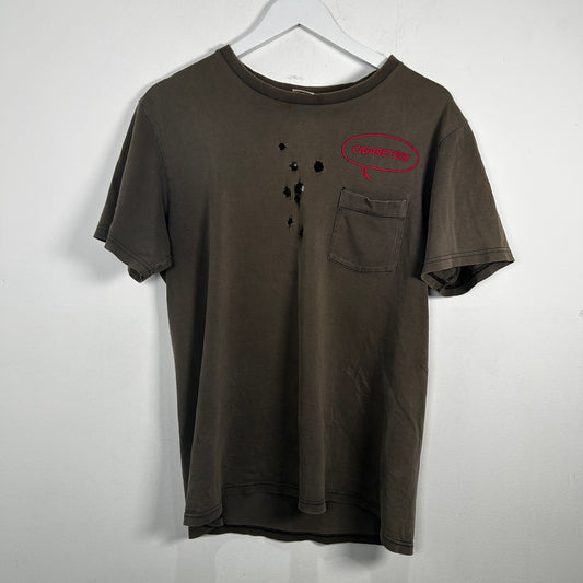 Number (N)ine 'Cigarettes' Brown Distressed T-Shirt Size 4