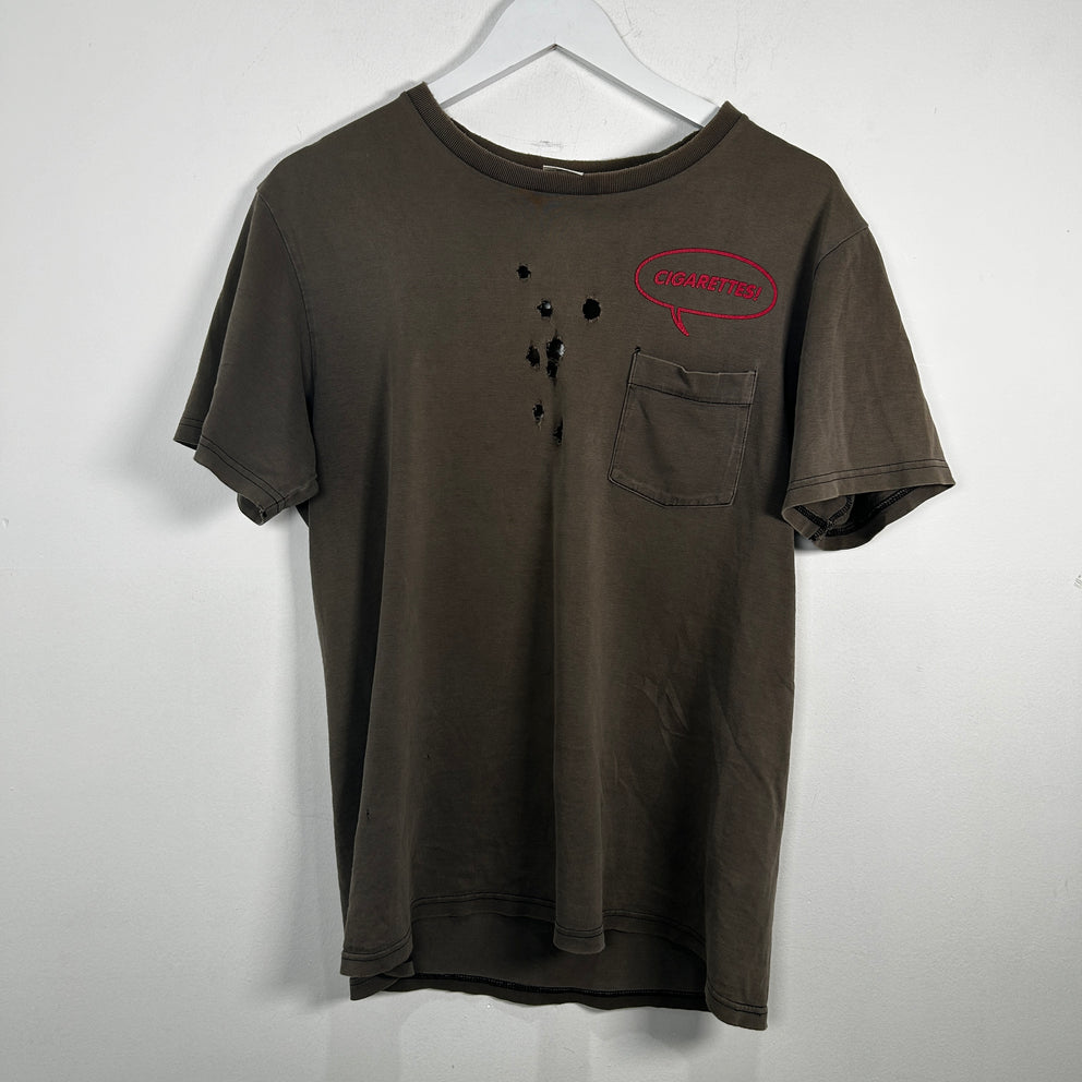 Number (N)ine 'Cigarettes' Brown Distressed T-Shirt Size 4