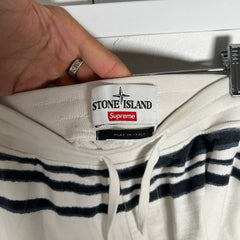 Stone Island x Supreme Blue Stripped Shorts Size S
