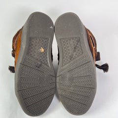 Lanvin Brown Ponyhair Curb Sneaker