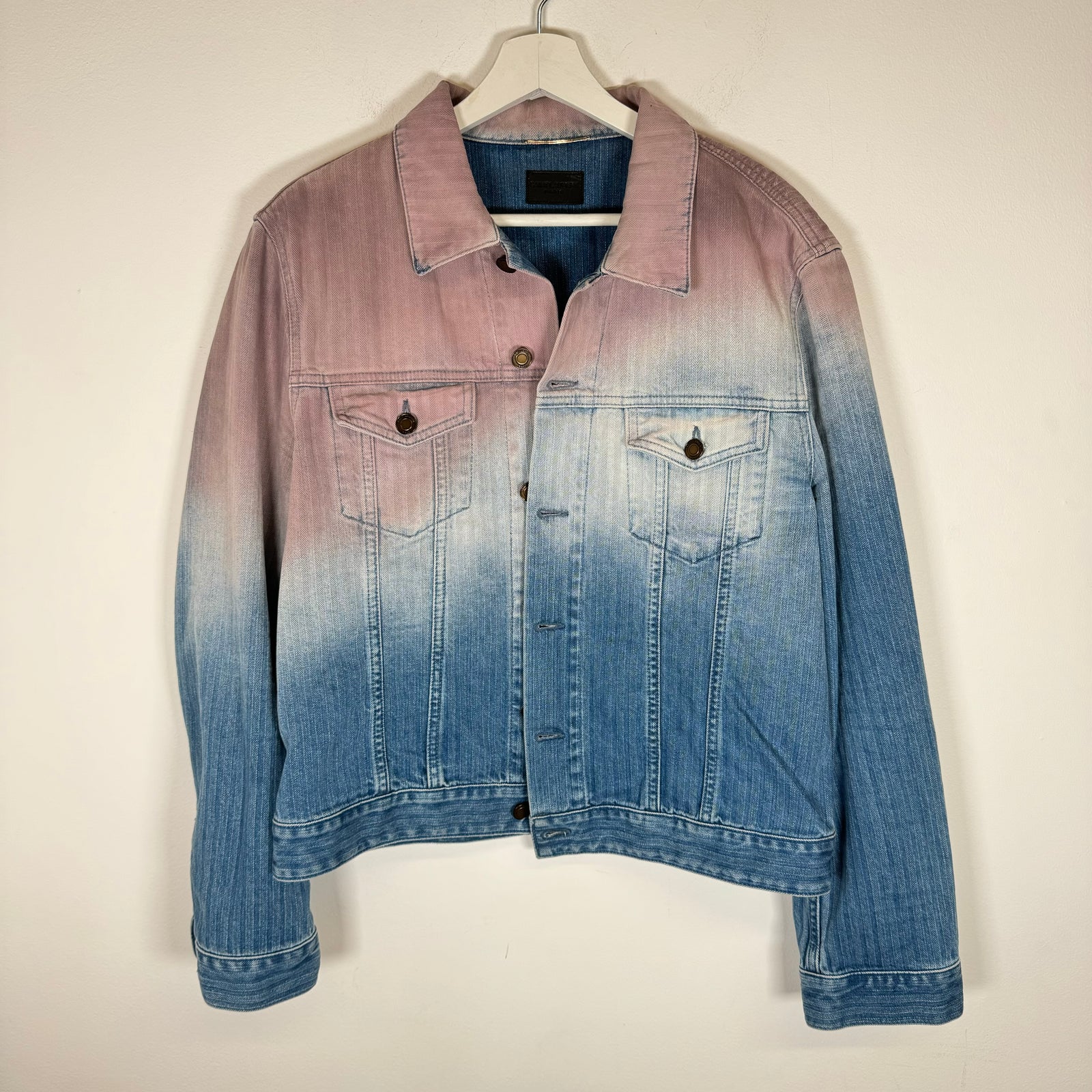 Saint Laurent Gradient Denim Jacket Size XXL